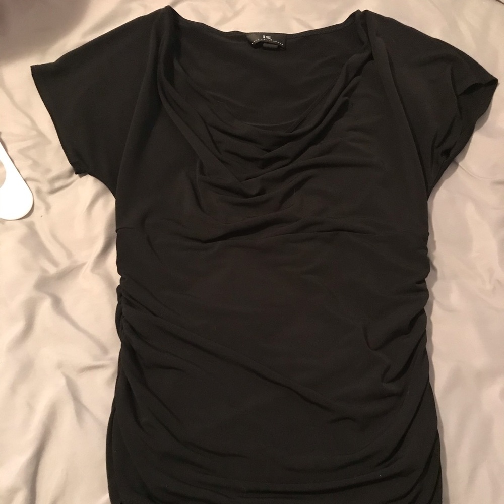 Black work ruffle blouse